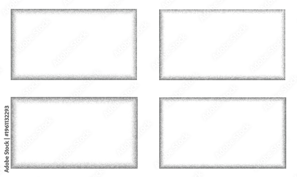 Obraz premium White Rectangle Frame Set Vector Border for Minimalist Portfolio and Website Presentation