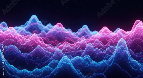 Abstract cosmic field showing complex energy ripples and fractal patterns, illustrating background resonance in deep space, dimension, flow, wave