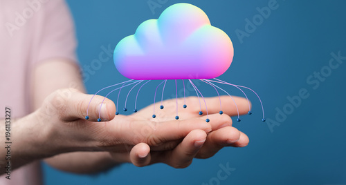 Abstract image of hands sup...