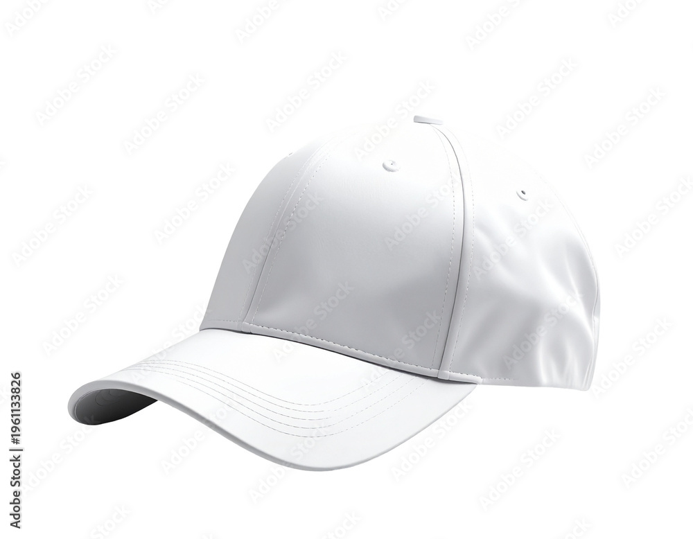 Fototapeta premium Cap with curved brim and clean white fabric