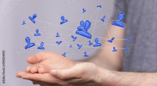 Abstract network of people ...