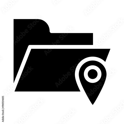 Folder vector icon. Database Illustration sign. File storage symbol. jacket logo. Design for web and app.