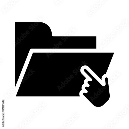 Folder vector icon. Database Illustration sign. File storage symbol. jacket logo. Design for web and app.