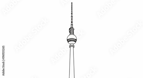 Tall modern tower with a spherical observation deck and a slender spire