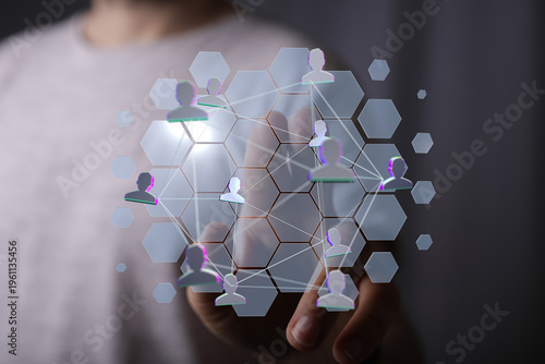 Abstract network of people ...