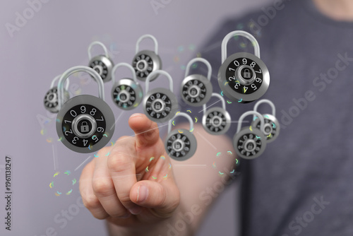 Secure digital data concept...