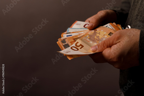 Close-up of a person's hand...