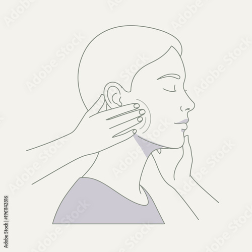 Gentle Facial Massage Technique for Relaxation and Wellness.