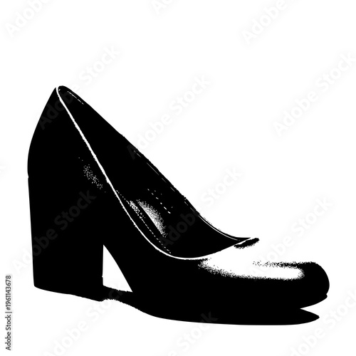 Stylized high heel shoes vector illustration icon set EPS10 isolated on white