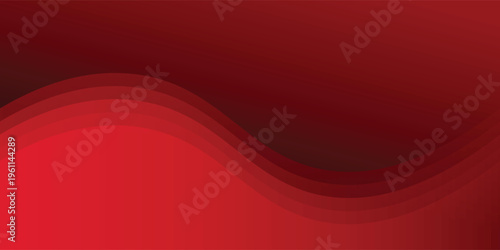 Red Wave on White Background