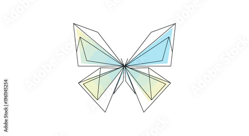Geometric Butterfly Design Artwork.