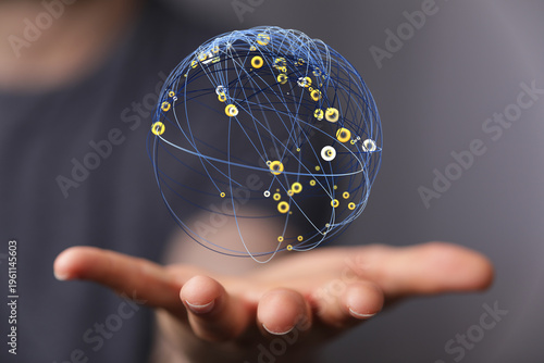 Abstract globe of connectio...