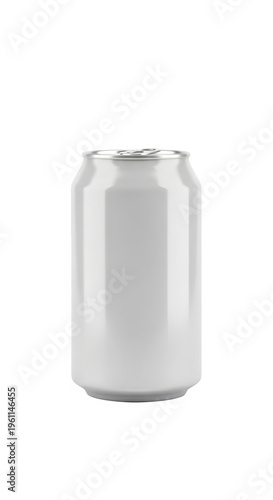 Blank Aluminum Soda Can Mockup Isolated on White and Transparent Background