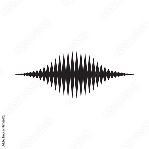 Sound wave pattern vector graphic illustration for audio designs