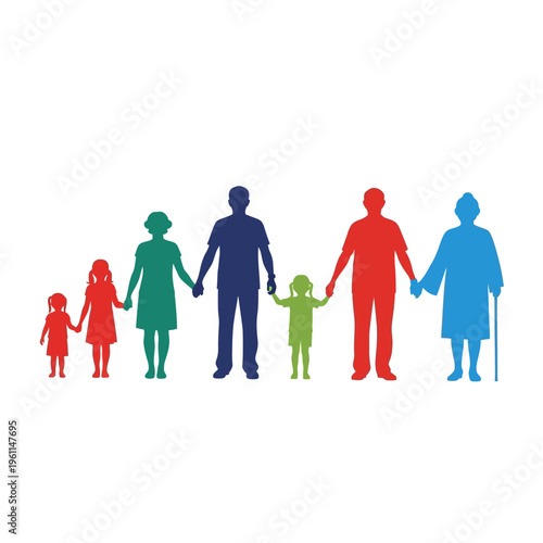 Diverse Family Holding Hands Together.