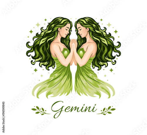 The illustration - zodiac sign in the modern style.