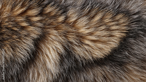 Wolf hide texture close up,  top view
