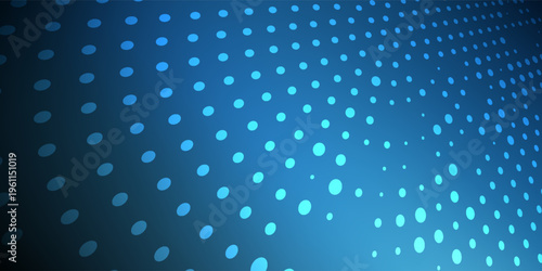 Abstract Blue Digital Halftone Circular Network Background. Modern Trendy design in Vector Illustration