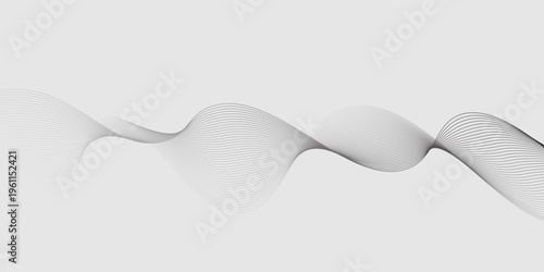 Abstract vector background with black wavy lines.