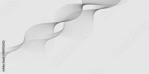 Abstract vector background with black wavy lines.
