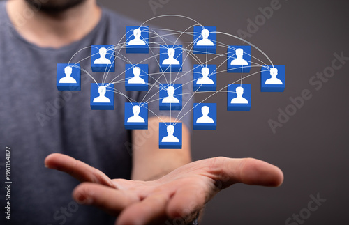 Concept of business network...
