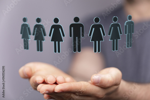 Concept image featuring hum...