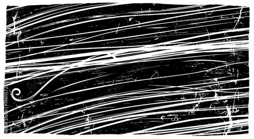 Scratches grunge texture with white lines on black background featuring abstract, design element, distressed with worn and vintage elements for