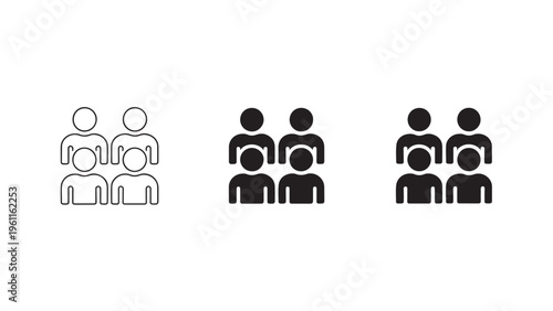 Group of people icon variations