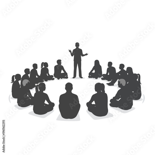 Group of people in a circle.