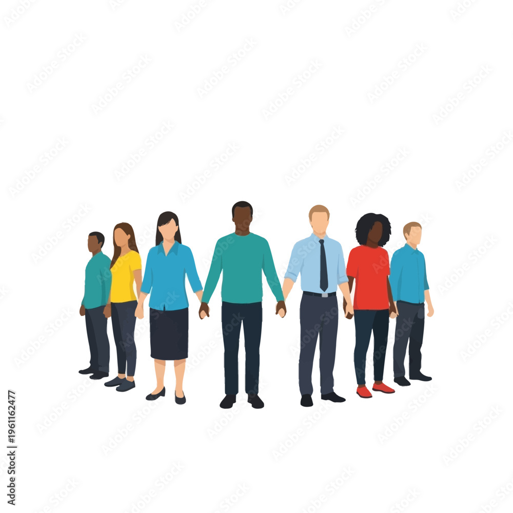 Fototapeta premium Diverse group of people standing together.