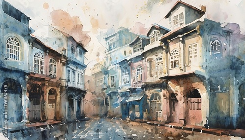 A leisure afternoon on an old street