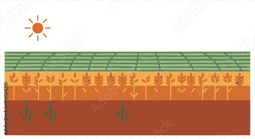  Regenerative Farm Field Geometric Landscape Vector
