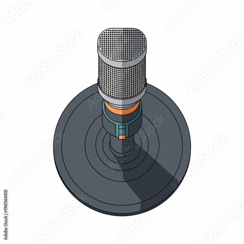 Professional studio condenser microphone equipment.
