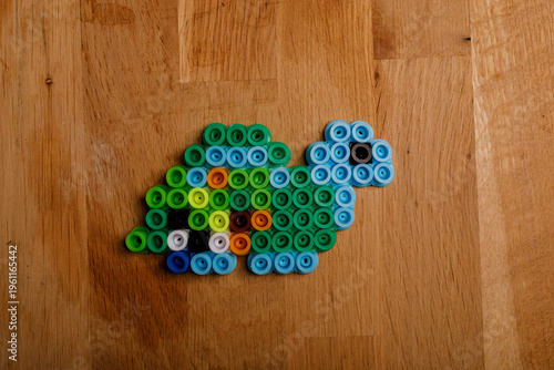 A vibrant turtle design cre...