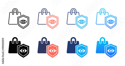 Loss Prevention icon sheet multiple style collection