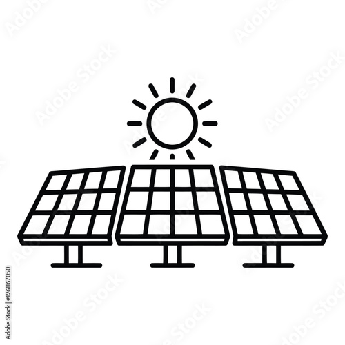 Solar panels renewable energy system.