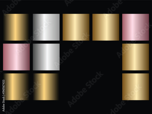 A colorful arrangement of metallic cylinders in gold, silver, and pink hues on a black background, featuring Untitled-1.eps concept.