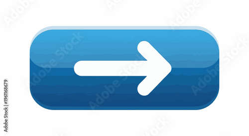 White right-pointing arrow on a glossy blue rectangular button