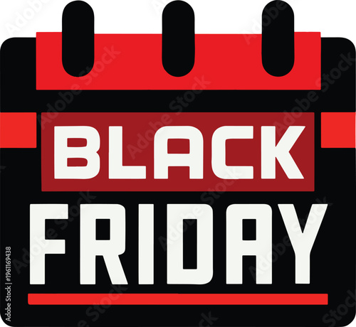 Black friday icon set – sale calendar vector for shopping design .