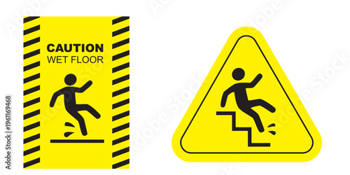 yellow warning sign with caution sign