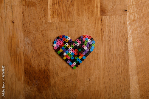 Colorful heart-shaped beads...