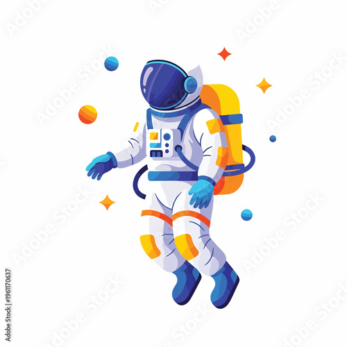 Astronaut in Space Suit Floating 1.