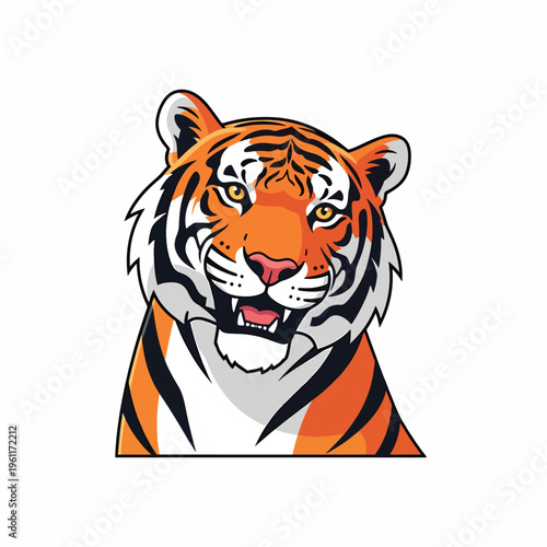 Tiger Face Closeup Orange Black White 1.