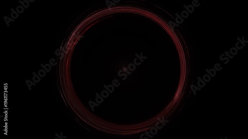 rotating red circle on a dark background, round, frame, center, dynamic visualization for creative projects and energetic designs, highlight, important, encircling