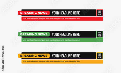 Lower third scrolling Headline and text