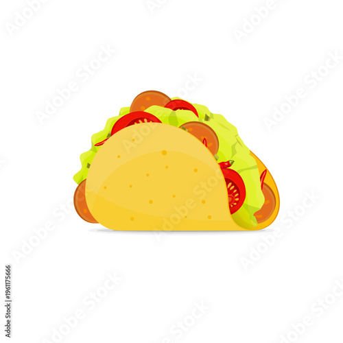 Mexican tacos, traditional Mexican food, is a pastry wrapped around a filling