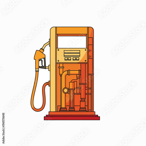 Vintage Gas Pump Fuel Dispenser Machine.