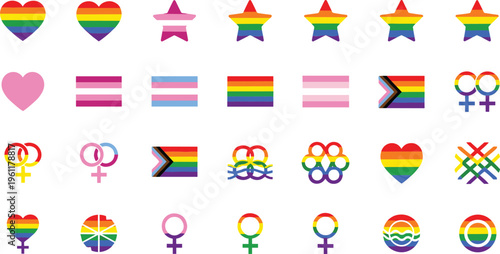 LGBTQ+ Pride Symbols and Flags Collection