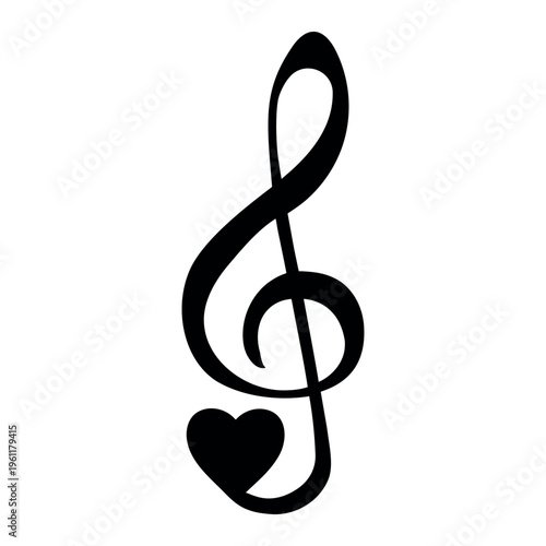 Unique treble clef symbol w...