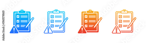 Incident Reporting icon sheet multiple style collection